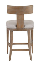 Modrest Fabien - Mid-Century Modern Beige Linen + Wood Counter Chair