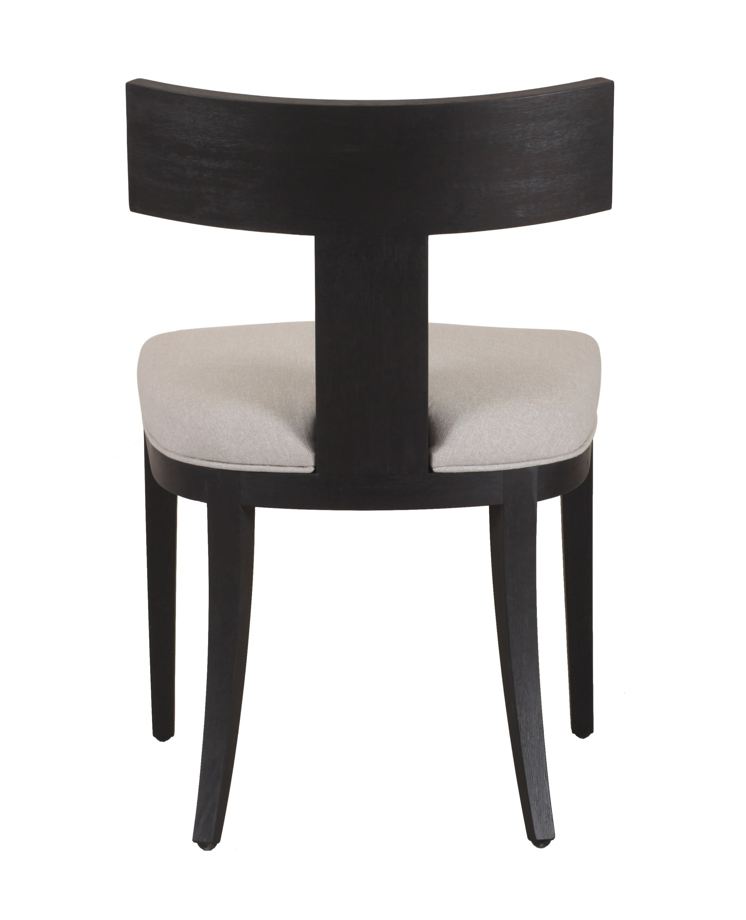 Modrest Fabien - Mid-Century Modern Beige Linen + Black Walnut Dining Chair (Set of 2)