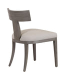 Modrest Fabien - Mid-Century Modern Beige Linen + Grey Wash Dining Chair (Set of 2)