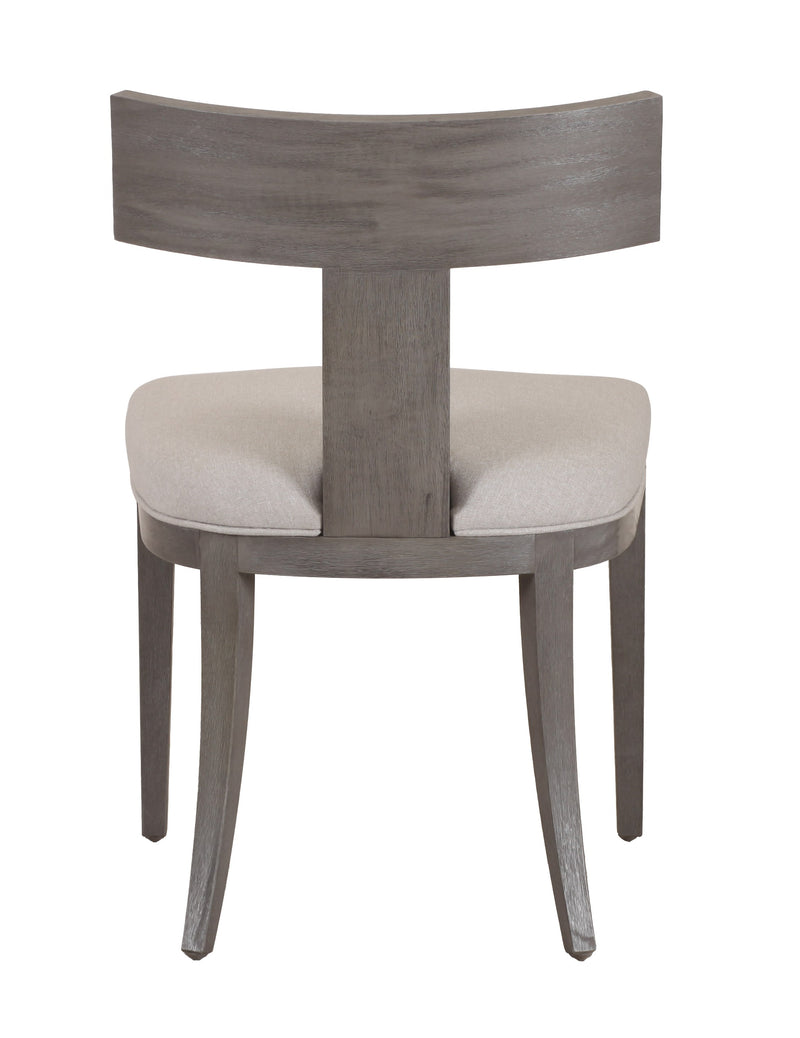 Modrest Fabien - Mid-Century Modern Beige Linen + Grey Wash Dining Chair (Set of 2)