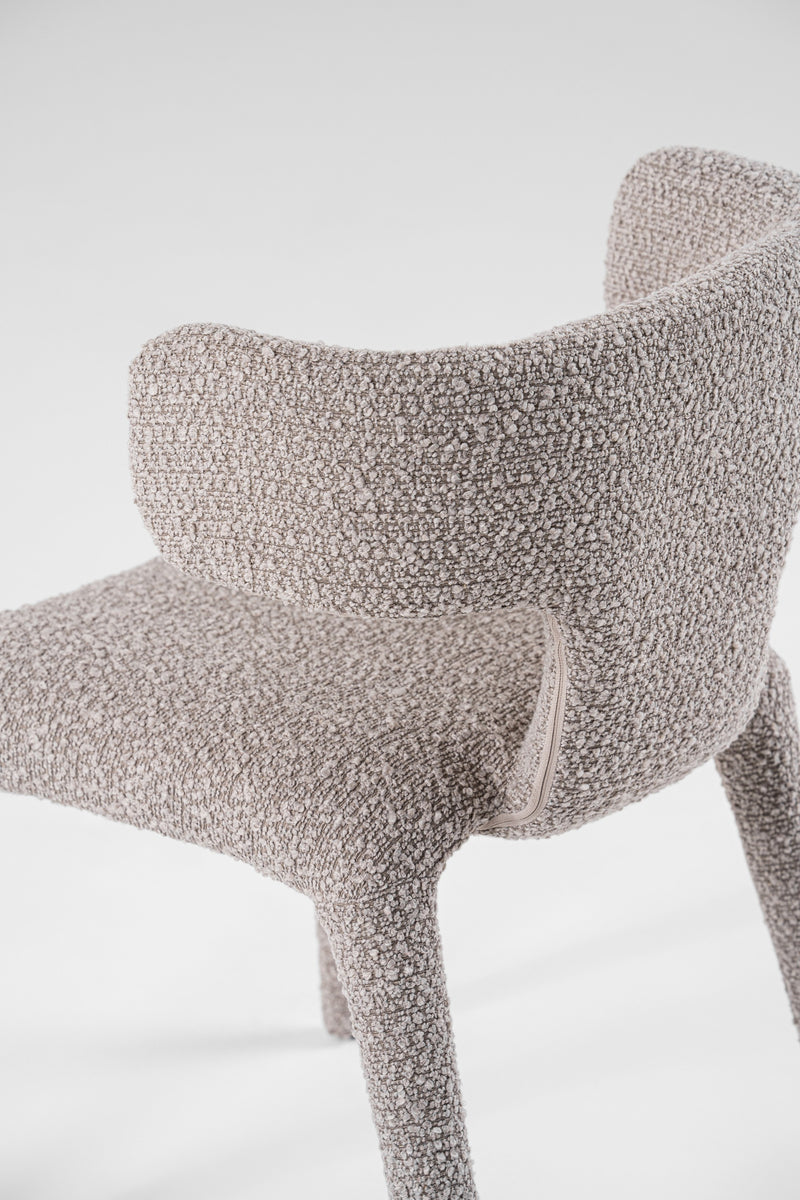 Modrest Saehee - Modern Light Grey Fabric Dining Chair