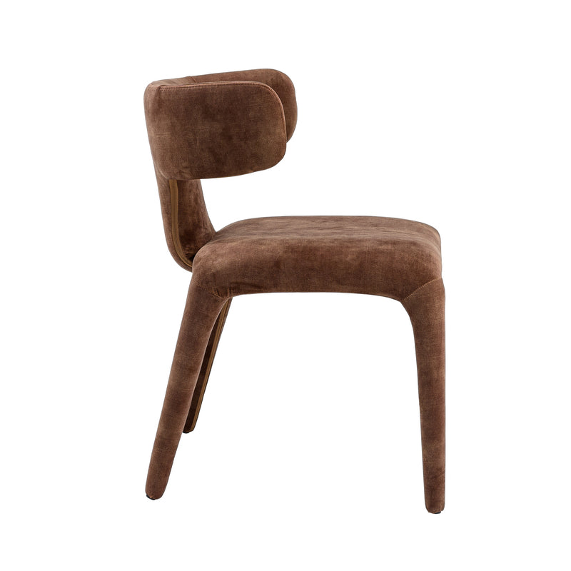 Modrest Saehee - Modern Camel Velvet Fabric Dining Chair