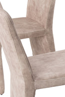 Modrest Ditka - Modern Beige Velvet Dining Chair (Set of 2)