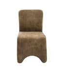Modrest Ditka - Modern Camel Velvet Dining Chair (Set of 2)