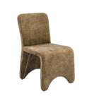 Modrest Ditka - Modern Camel Velvet Dining Chair (Set of 2)