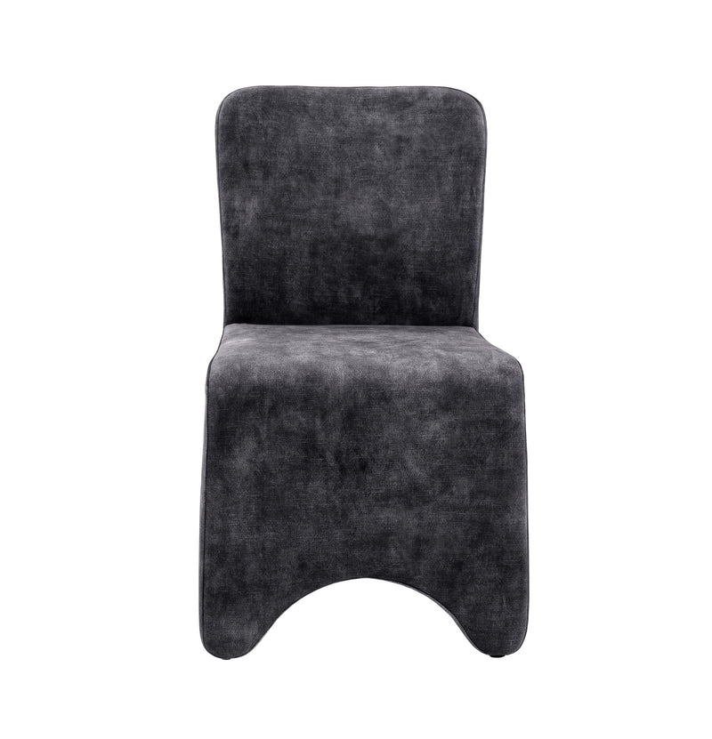 Modrest Ditka - Modern Grey Velvet Dining Chair (Set of 2)