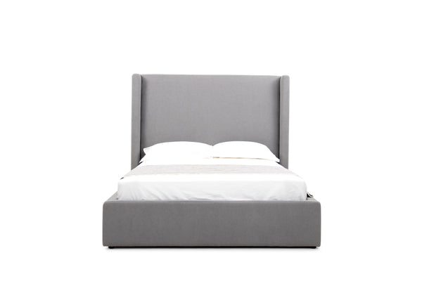 Eastern King Modrest Byrne - Modern Grey Fabric Bed