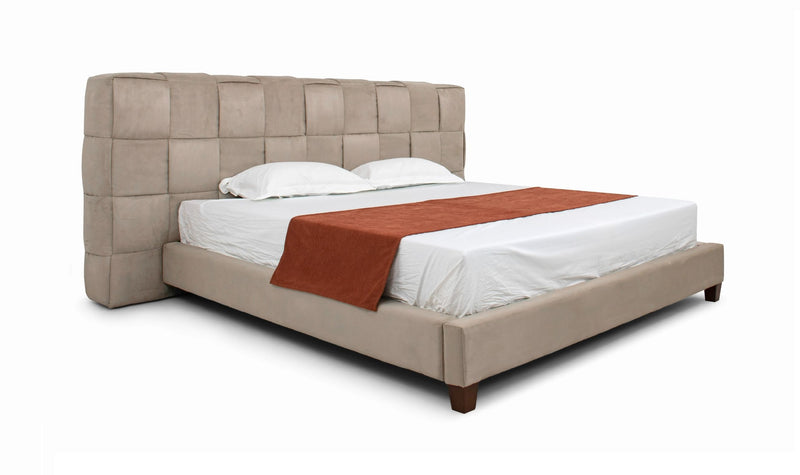 Modrest McKamey - Modern Beige Fabric Bed