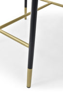 Modrest Calderon - Modern Brown & Beige Vegan Leather Counter Chair