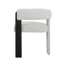 Modrest Kenmare - Modern Light Grey Fabric + Black Dining Chair