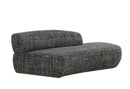 Divani Casa Lakota - Modern Dark Grey Fabric Curved Sectional Sofa
