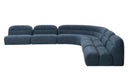 Divani Casa Forman - Modern Blue Fabric Modular Sectional Sofa