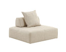 Divani Casa Mondo - Modern 3 Seat Modular Beige Fabric Sectional