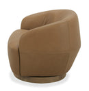 Divani Casa Agatha - Modern Tan Leather Swivel Accent Chair