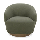 Divani Casa Agatha - Modern Hemp Fabric Swivel Accent Chair