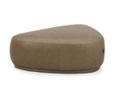 Divani Casa Kinsey - Modern Tan Leather Large River Rock Ottoman