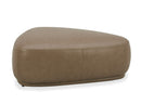 Divani Casa Kinsey - Modern Tan Leather Large River Rock Ottoman