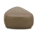 Divani Casa Kinsey - Modern Tan Leather Large River Rock Ottoman