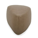 Divani Casa Kinsey - Modern Tan Leather Small River Rock Ottoman