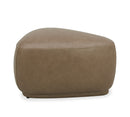Divani Casa Kinsey - Modern Tan Leather Small River Rock Ottoman