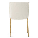 Modrest Atlanta - Modern Off-White Fabric & Brass Dining Chair