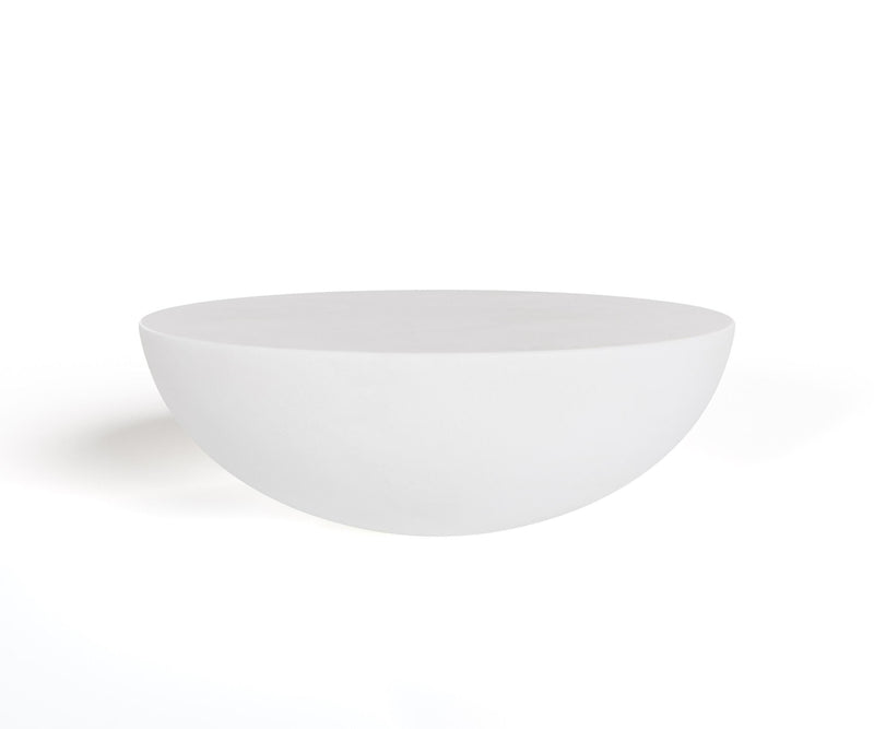 Modrest Bronte - Modern White Concrete Round Coffee Table