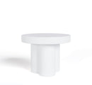 Modrest Bruni - Modern White Concrete End Table