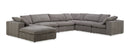 Divani Casa Vicki - Modern Grey Fabric Ottoman