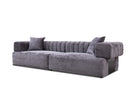 Divani Casa Moreno - Modern Grey Fabric 4-Seater Sofa