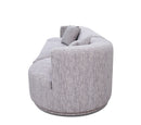 Divani Casa Beau - Modern Light Grey Fabric Sectional Sofa With 2 Swirling Chair