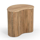 Modern Matador - Modern Travertine Marble + Wood Freeform Coffee Table Set