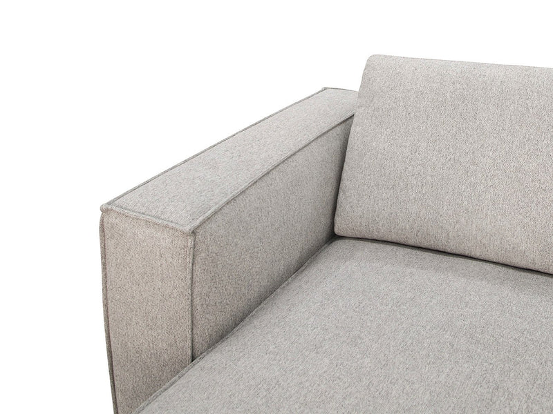Divani Casa Lulu - Modern Light Grey Fabric Modular Sectional Sofa w/ Left Facing Chaise
