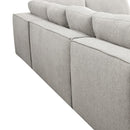 Divani Casa Lulu - Modern Light Grey Fabric Modular Sectional Sofa w/ Left Facing Chaise