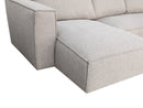 Divani Casa Lulu - Modern Light Grey Fabric Modular Sectional Sofa w/ Left Facing Chaise