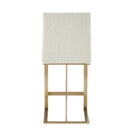 Modrest Frankie - Modern Off-White Fabric + Antique Brass Counter Chair