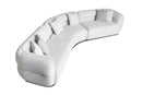 Divani Casa Gypsy - Modern Off-White Fabric Curved Sectional Sofa