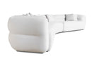 Divani Casa Gypsy - Modern Off-White Fabric Curved Sectional Sofa