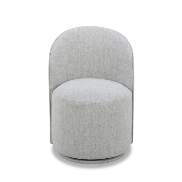 Modrest Correa - Modern Light Grey Fabric Swivel Dining Chair