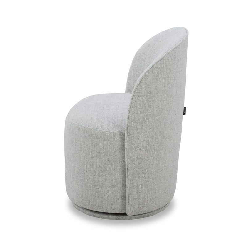 Modrest Correa - Modern Light Grey Fabric Swivel Dining Chair