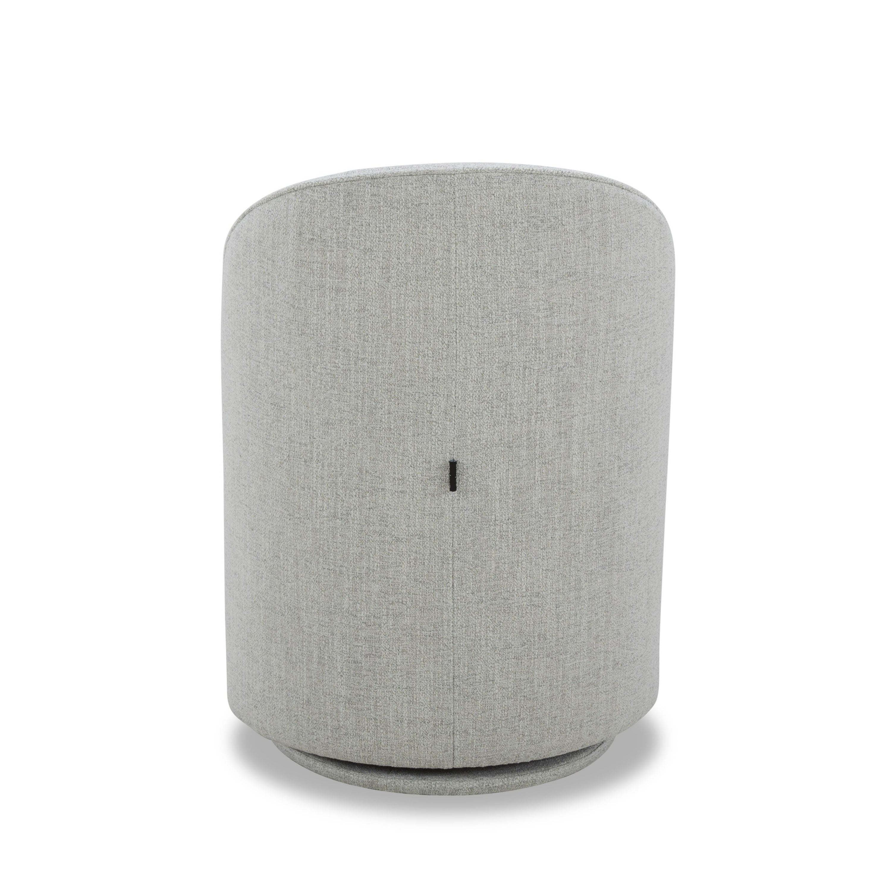 Modrest Correa - Modern Light Grey Fabric Swivel Dining Chair