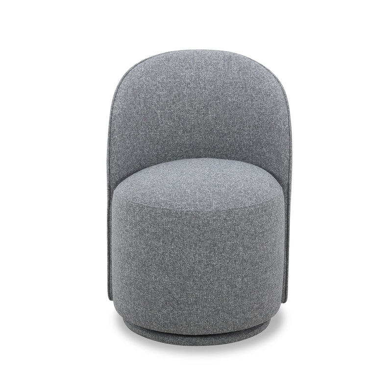 Modrest Correa - Modern Grey Fabric Swivel Dining Chair