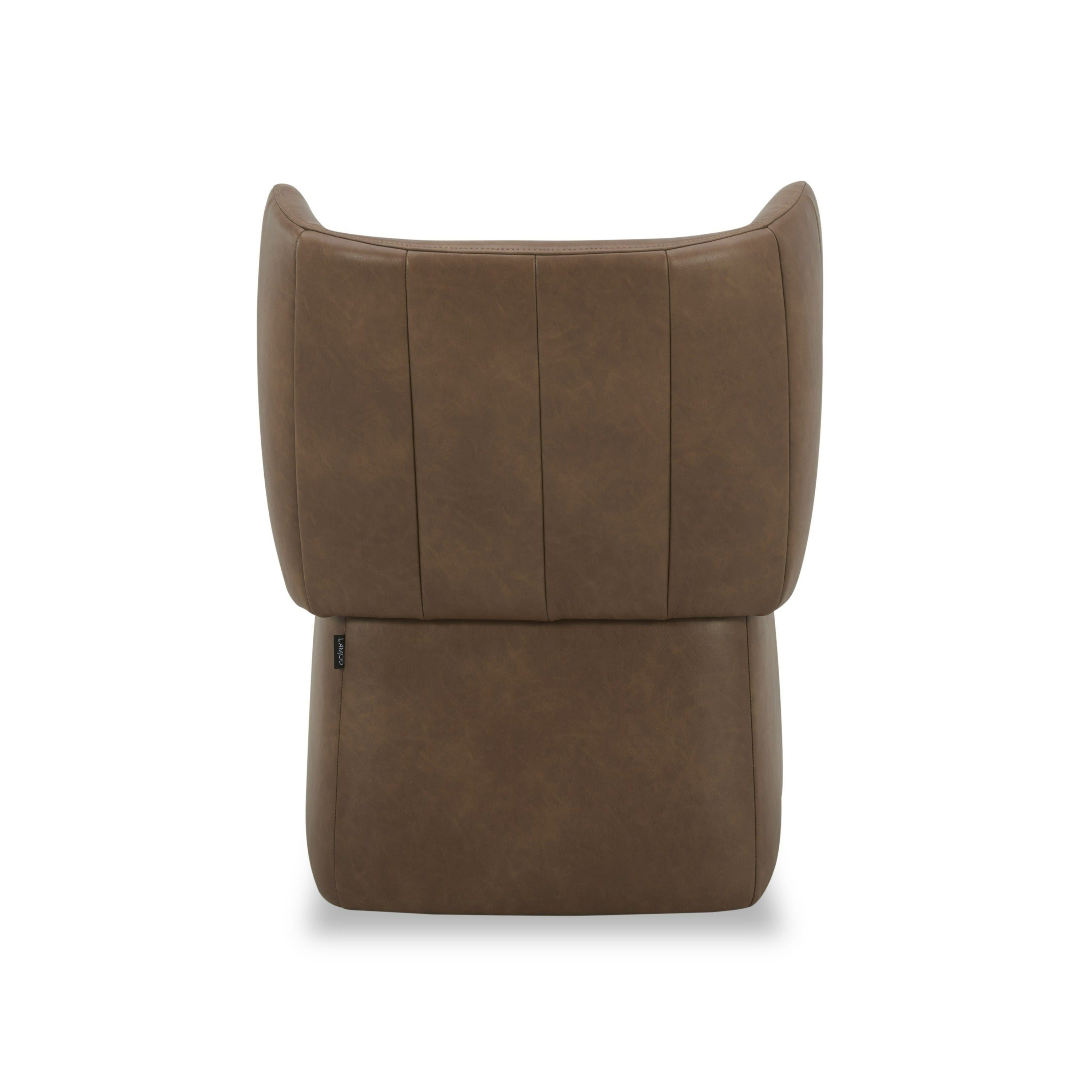 Modrest Standing - Modern Brown Vegan Leather Dining Chair w/ Castor Wheels