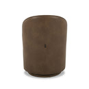 Modrest Correa - Modern Brown Vegan Leather Swivel Dining Chair