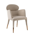 Modrest Shannon - Modern Beige Vegan Leather + Rosegold Dining Chair