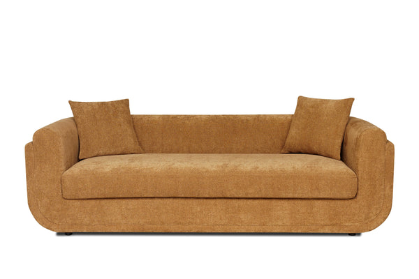 Divani Casa Tiene - Modern Orange Fabric Sofa Set