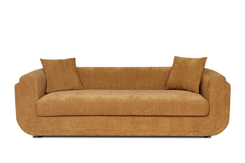 Divani Casa Tiene - Modern Orange Fabric Sofa Set