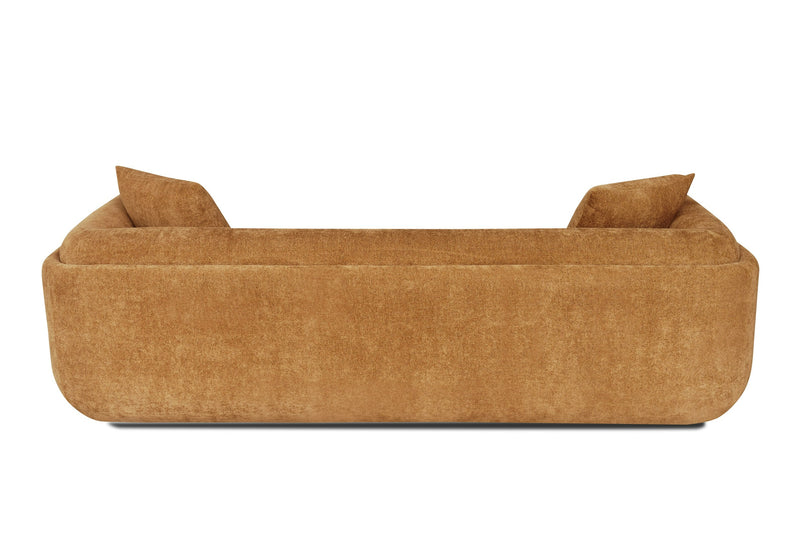 Divani Casa Tiene - Modern Orange Fabric 3-Seat Sofa
