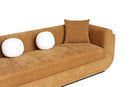 Divani Casa Tiene - Modern Orange Fabric 4-Seat Sofa