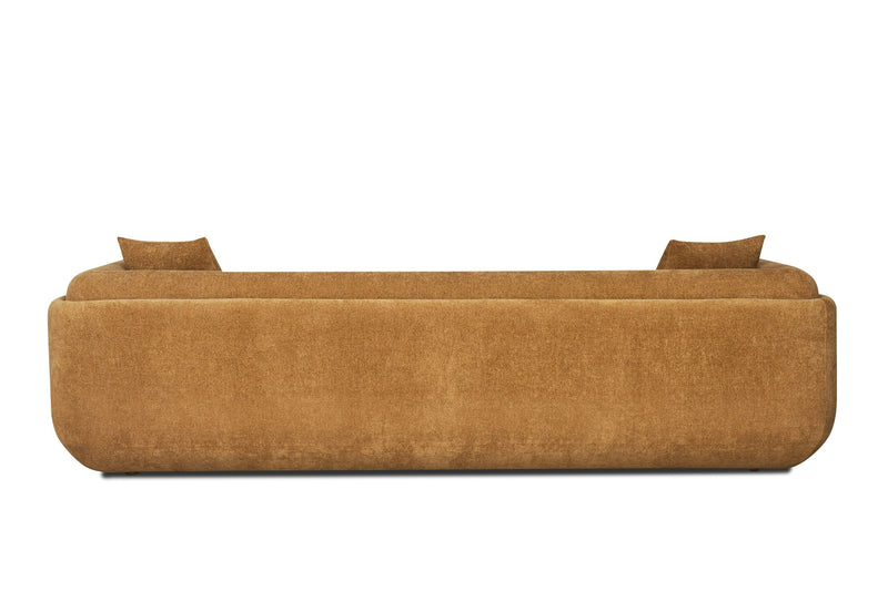 Divani Casa Tiene - Modern Orange Fabric 4-Seat Sofa
