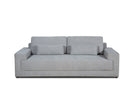 Divani Casa Loki - Modern Grey Fabric 3-Seat Sofa